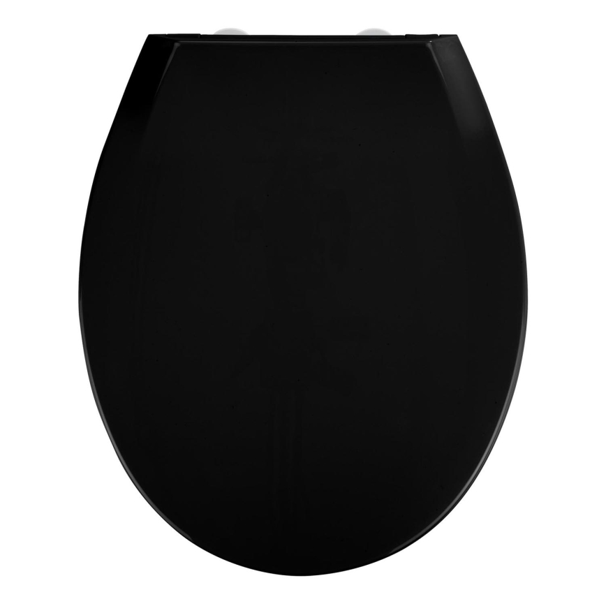 WENKO 23443100-WC tualeto sėdynė KOS 44x37 cm juoda/sidabrinė