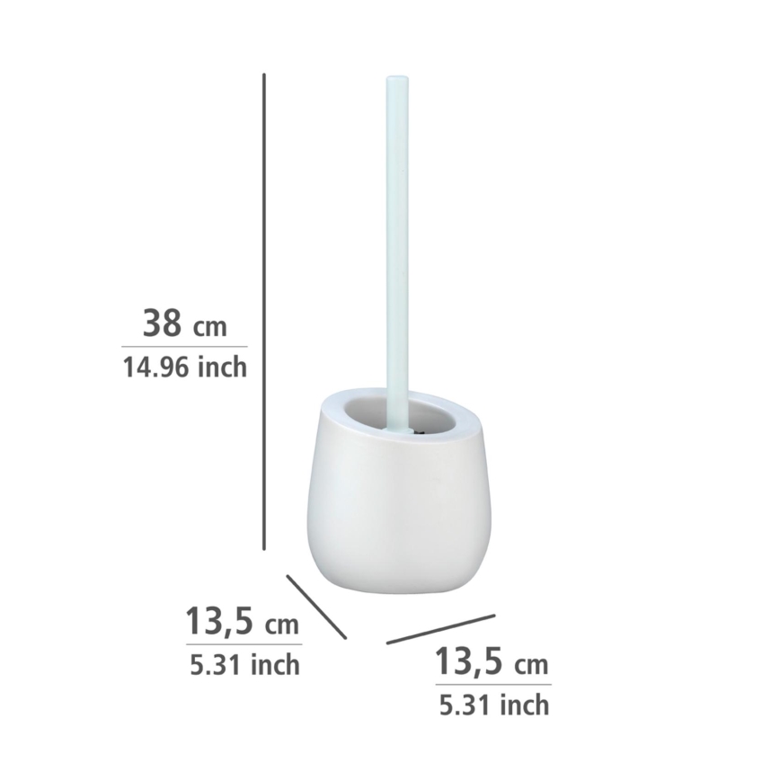 WENKO 23646100 - Tualeto šepetys BADI, 13,5x38 cm, baltas