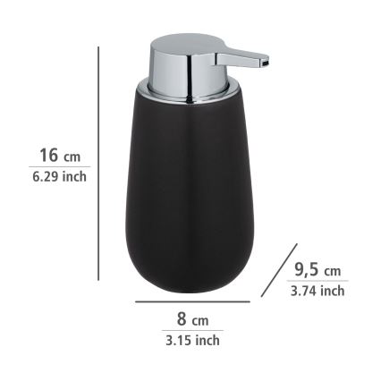 WENKO 23652800 - Dozatorius muilui BADI, 320 ml, juodas