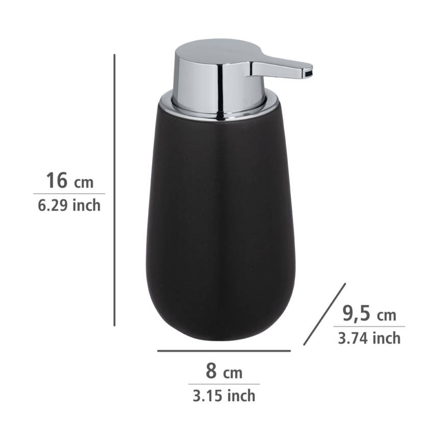WENKO 23652800 - Dozatorius muilui BADI, 320 ml, juodas