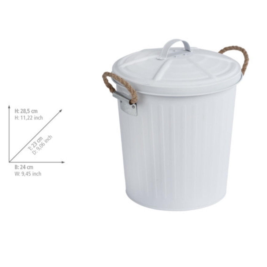 WENKO 23703100 - Krepšelis GARA 24x28,5 cm baltas