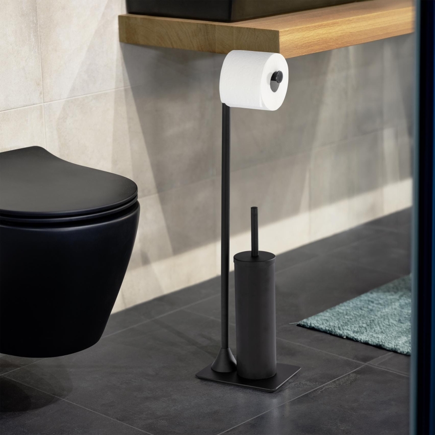 WENKO 23710100 - WC šepetys HELLA 15x69 cm juodas