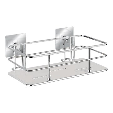 WENKO 23854800 - Lentynėlė TURBO-LOC QUADRO ED. 24x14,5 cm, nerūdijančio plieno / blizgus chromas