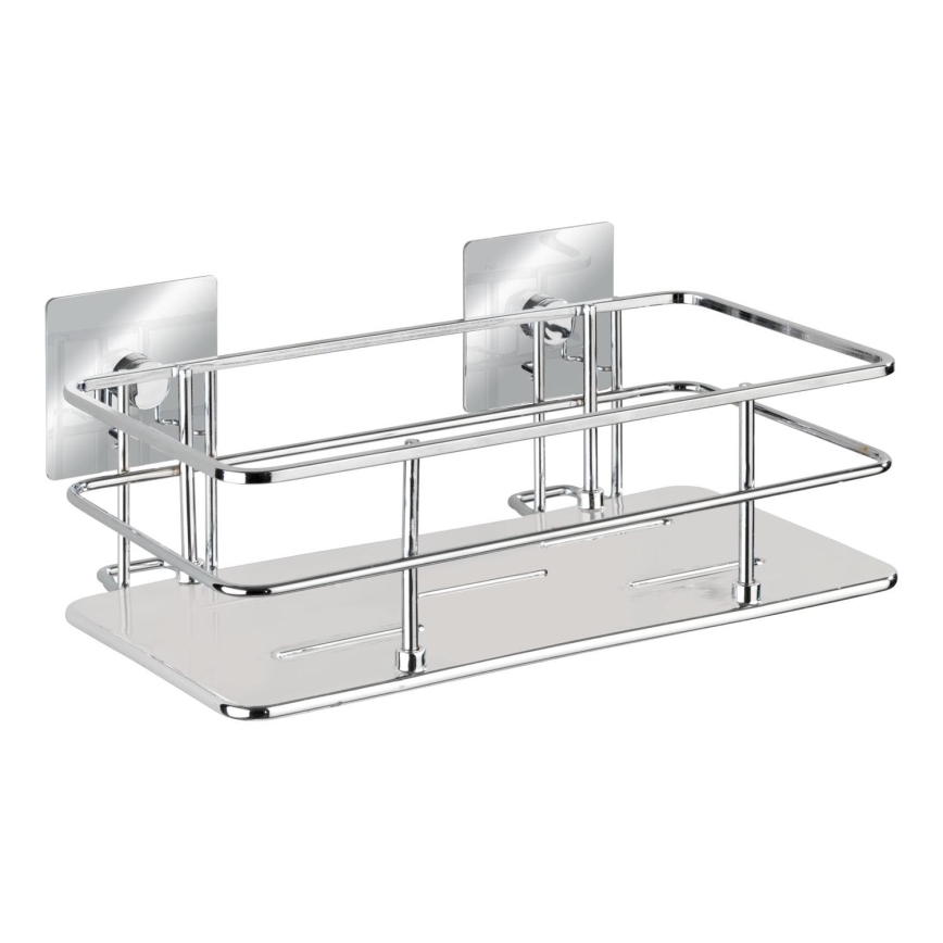 WENKO 23854800 - Lentynėlė TURBO-LOC QUADRO ED. 24x14,5 cm, nerūdijančio plieno / blizgus chromas