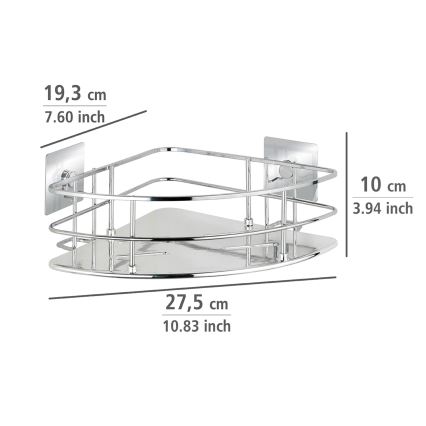 WENKO 23856800 - Lentyna TURBO-LOC QUADRO ED. 27,5 x 19,3 cm, iš nerūdijančio plieno, blizgus chromas