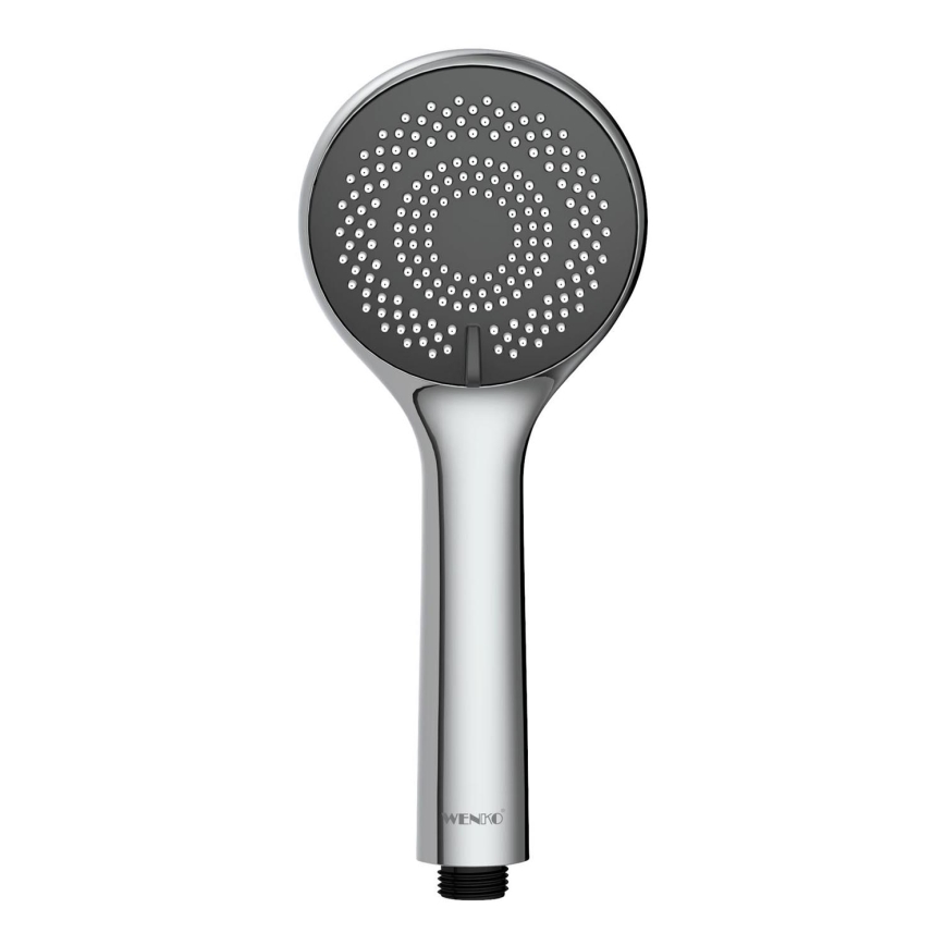 WENKO 23992100 - Dušo galvutė WATERSAVING SYSTEM 9,5x9,5 cm blizgus chromas/pilka