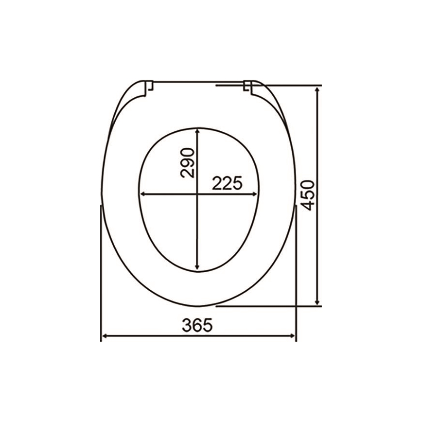 WENKO 24082800 - Tualeto sėdynė DROPLETS 45x38,8 cm mėlyna/balta