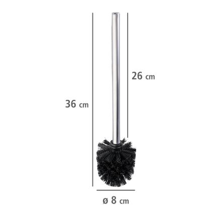 WENKO 24089800 - Tualeto šepetys 8x35 cm nerūdijančio plieno/sidabrinis/juodas