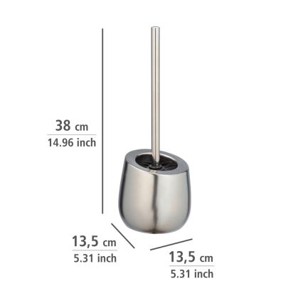 WENKO 24140100 - WC šepetys BADI 13,5x38 cm sidabrinis