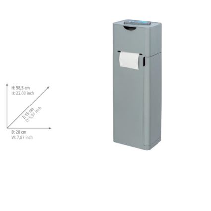 WENKO 24213100 - tualeto šepetys IMON 20x58,5 cm pilkas