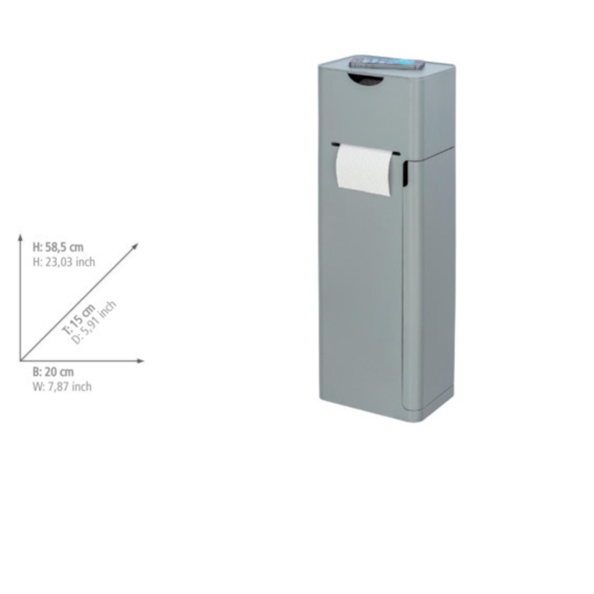 WENKO 24213100 - tualeto šepetys IMON 20x58,5 cm pilkas