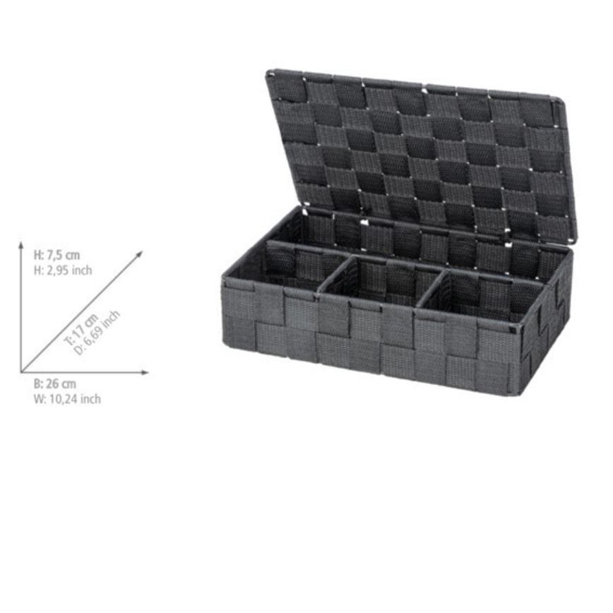 WENKO 24223100 - krepšelis ADRIA 26x17 cm pilka/antracitas