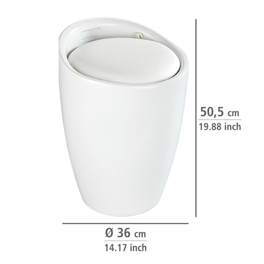 WENKO 24228100 - Taburetė CANDY 36x50,5 cm balta/juoda