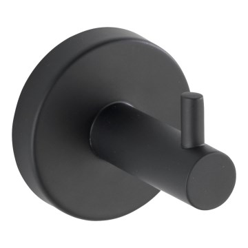 WENKO 24232100-Kabliukas BOSIO BLACK 5,5x5,5 cm nerūdijančio plieno/sidabrinis