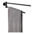 WENKO 24238100-Rankšluosčių laikiklis BOSIO BLACK 5,5x43 cm nerūdijančio plieno/sidabro spalvos