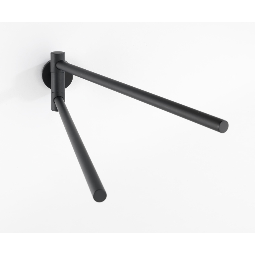 WENKO 24238100-Rankšluosčių laikiklis BOSIO BLACK 5,5x43 cm nerūdijančio plieno/sidabro spalvos