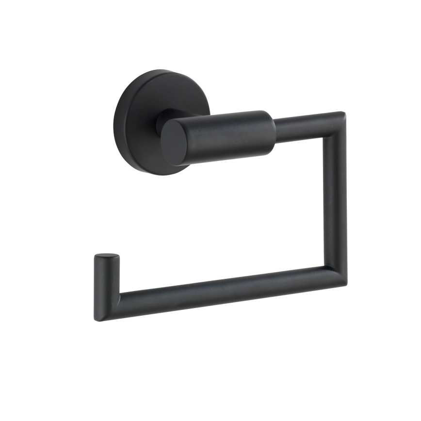 WENKO 24240100 BOSIO BLACK – tualetinio popieriaus laikiklis, 15 x 10,5 cm, nerūdijančio plieno, sidabrinė