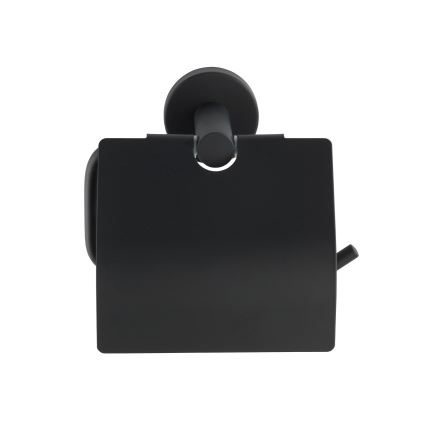 WENKO 24241100-Tualetinio popieriaus laikiklis BOSIO BLACK 15x13,5 cm iš nerūdijančio plieno/sidabro spalvos