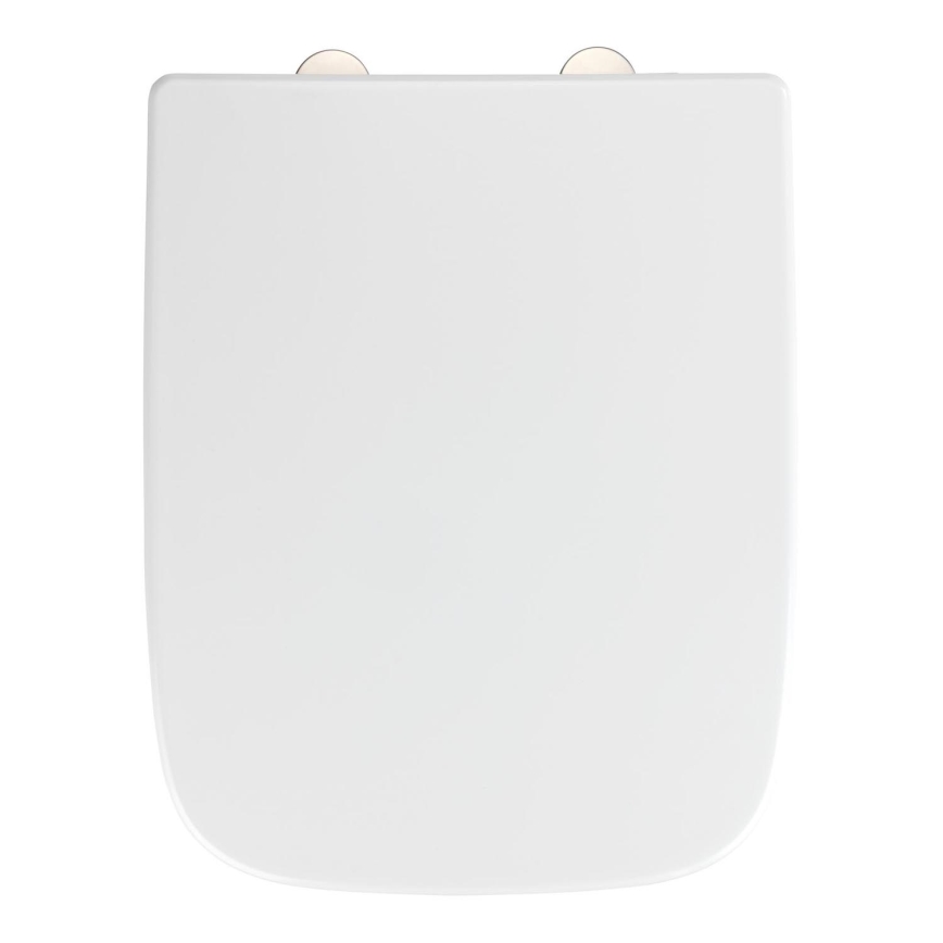 WENKO 24334100-Tualeto sėdynė EXCLUSIVE 46,5x37 cm balta/sidabrinė