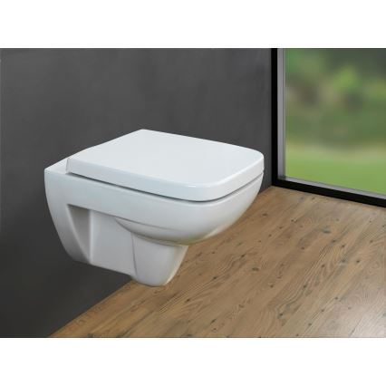 WENKO 24334100-Tualeto sėdynė EXCLUSIVE 46,5x37 cm balta/sidabrinė