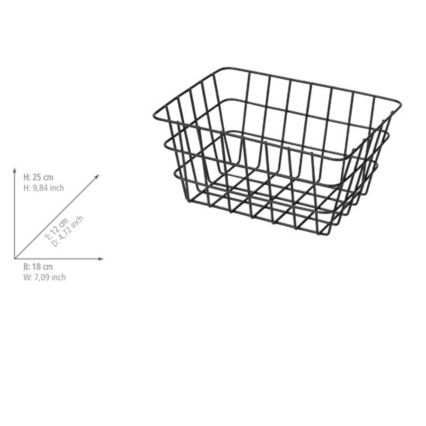 WENKO 24371100 - VIANA krepšys 18x25 cm juodas