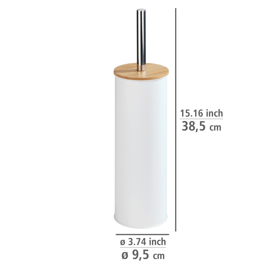 WENKO 24393100 - WC šepetys TORTONA 9,5x38,5 cm baltas/rudas