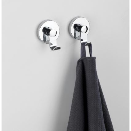 WENKO 24466100 – VACUUM-LOC kabliukas, 6 x 7 cm, blizgus chromas