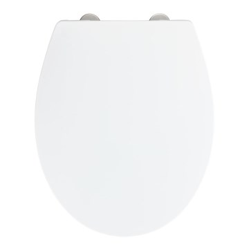 WENKO 24516100-WC WC sėdynė, 300/350 kg, 37x44,5 cm, balta/sidabrinė