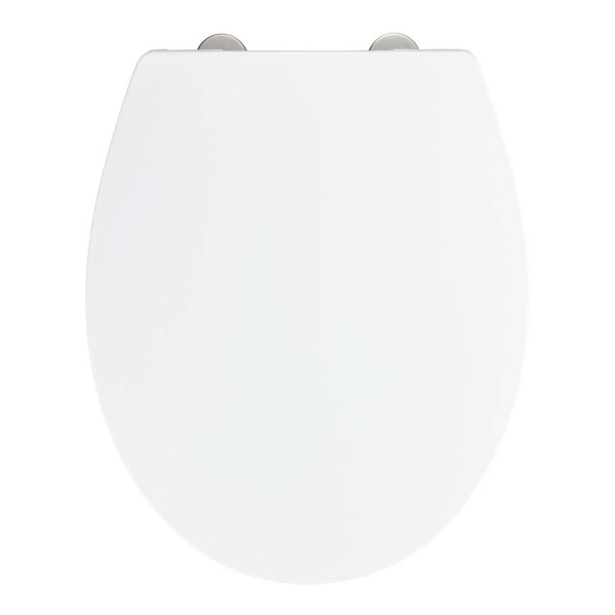 WENKO 24516100-WC WC sėdynė, 300/350 kg, 37x44,5 cm, balta/sidabrinė