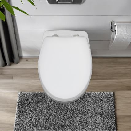 WENKO 24516100-WC WC sėdynė, 300/350 kg, 37x44,5 cm, balta/sidabrinė