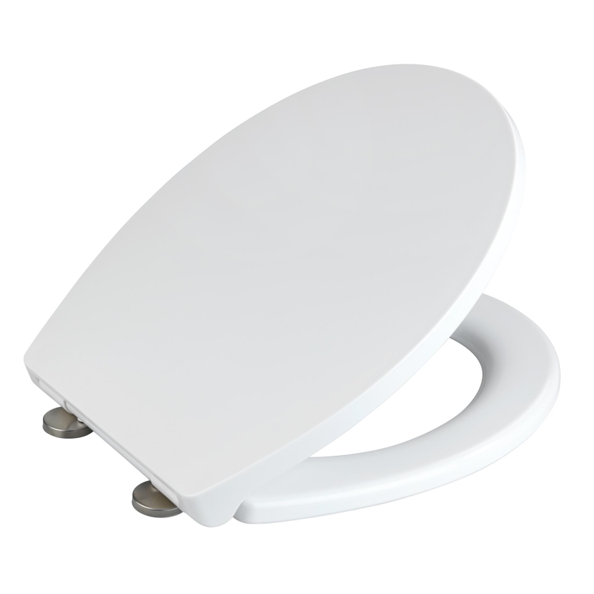 WENKO 24516100-WC WC sėdynė, 300/350 kg, 37x44,5 cm, balta/sidabrinė