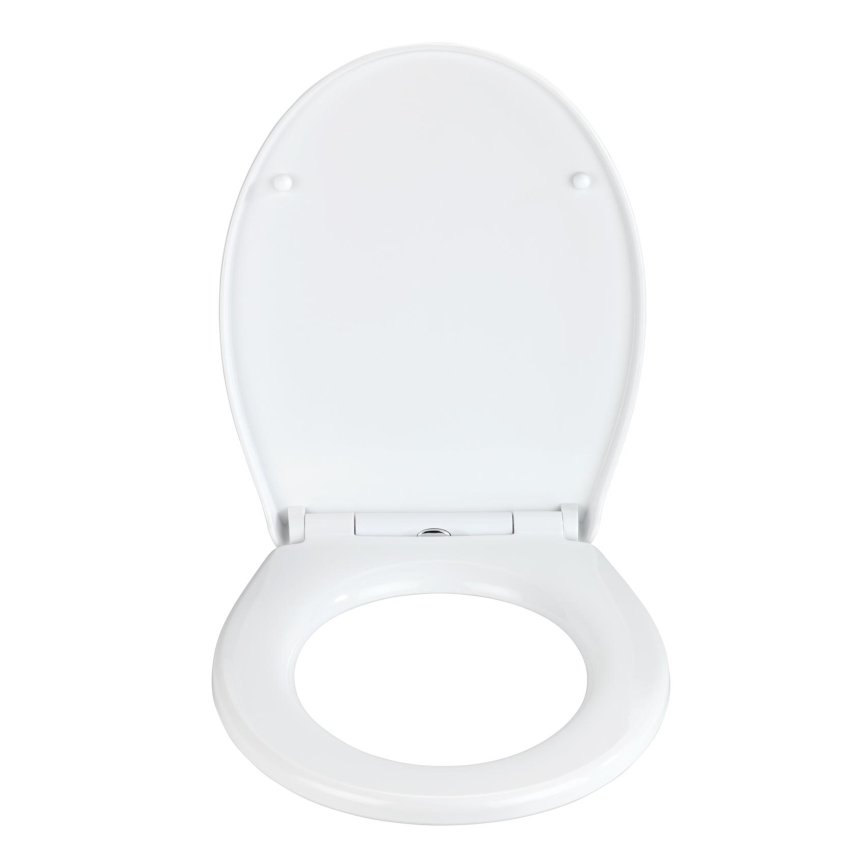 WENKO 24516100-WC WC sėdynė, 300/350 kg, 37x44,5 cm, balta/sidabrinė