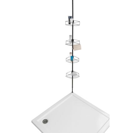 WENKO 24568100-Kampinė lentyna DOLCEDO 31x230 cm nerūdijančio plieno/juoda