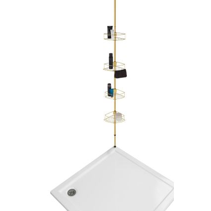 WENKO 24569100-Kampinė lentyna DOLCEDO 31x275 cm auksinė