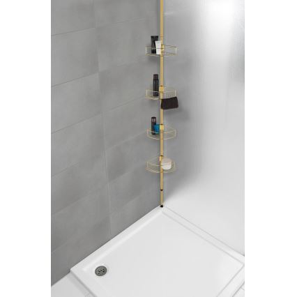 WENKO 24569100-Kampinė lentyna DOLCEDO 31x275 cm auksinė