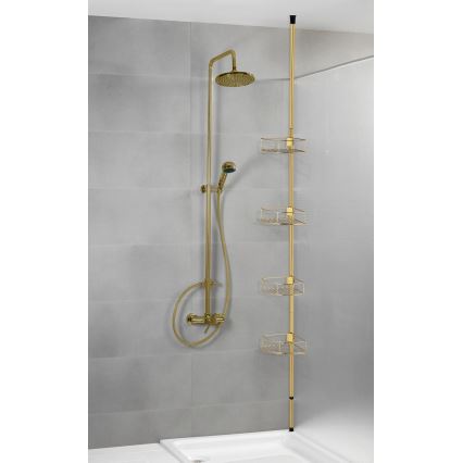 WENKO 24569100-Kampinė lentyna DOLCEDO 31x275 cm auksinė