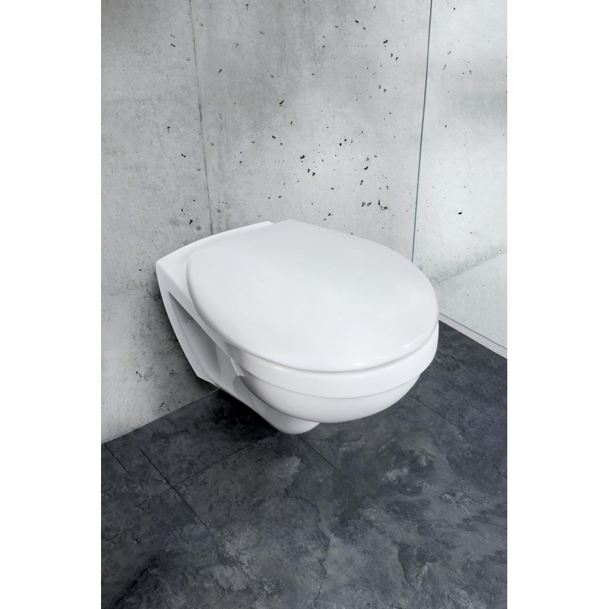 WENKO 24571100-WC sėdynė VORNO NEO 46x37 cm balta/sidabrinė
