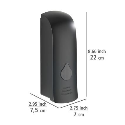 WENKO 24589100 - RANERA muilo dozatorius, 740 ml, juodas