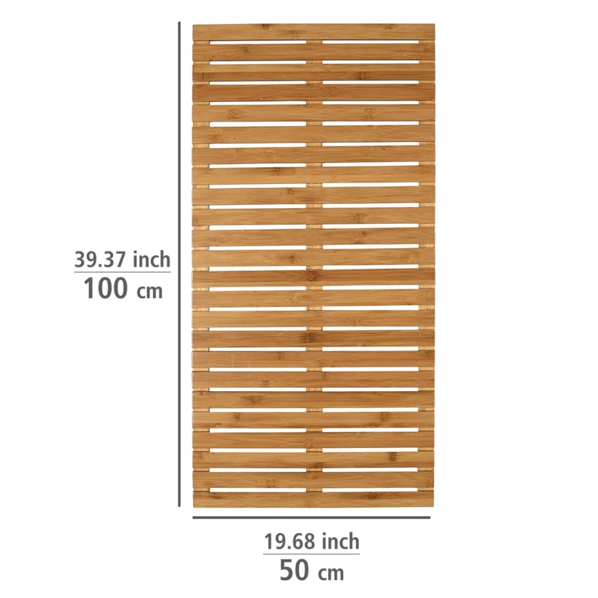 WENKO 24611100 - BAMBUSA durų kilimėlis 100 x 50 cm, rudos spalvos