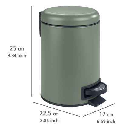 WENKO 24636100 - Krepšys LEMAN 17x25 cm žalia/juoda