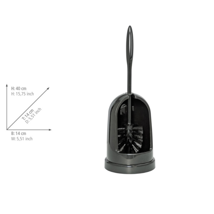 WENKO 24637100 - WC šepetys STANDARD 14x40 cm juodas