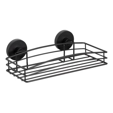 WENKO 24732100-Lentynėlė VACUUM-LOC apvali 26x14 cm juoda
