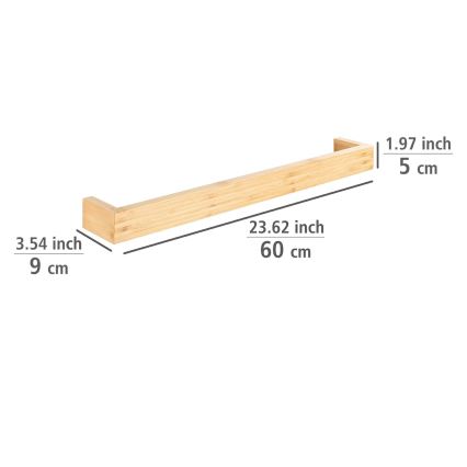 WENKO 24742100 - Rankšluosčių laikiklis BAMBUSA 60x9 cm rudas