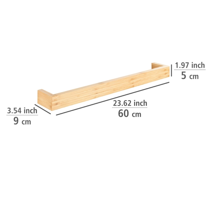 WENKO 24742100 - Rankšluosčių laikiklis BAMBUSA 60x9 cm rudas