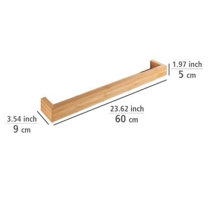 WENKO 24744100 - BAMBUSA lentyna 60x9 cm ruda