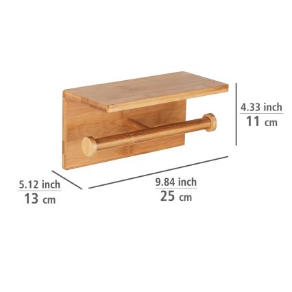 WENKO 24745100 - tualetinio popieriaus laikiklis BAMBUSA 25x13 cm rudos spalvos