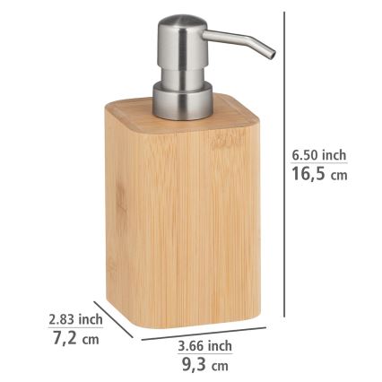 WENKO 24747100 - Muilo dozatorius BAMBUSA 9,3x16,5 cm rudos spalvos