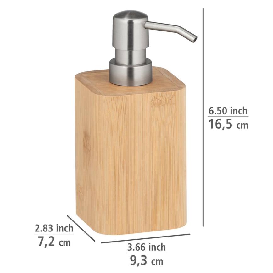 WENKO 24747100 - Muilo dozatorius BAMBUSA 9,3x16,5 cm rudos spalvos