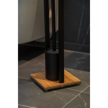 WENKO 24751100 - WC komplektas BAMBU⁠SA 18x72,5 cm juoda/ruda