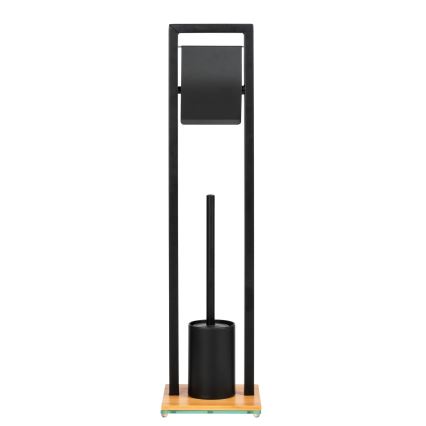 WENKO 24751100 - WC komplektas BAMBU⁠SA 18x72,5 cm juoda/ruda